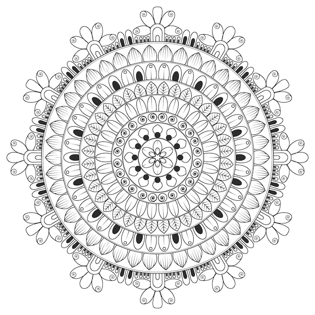Bloemmotief Mandala etnisch ontwerp