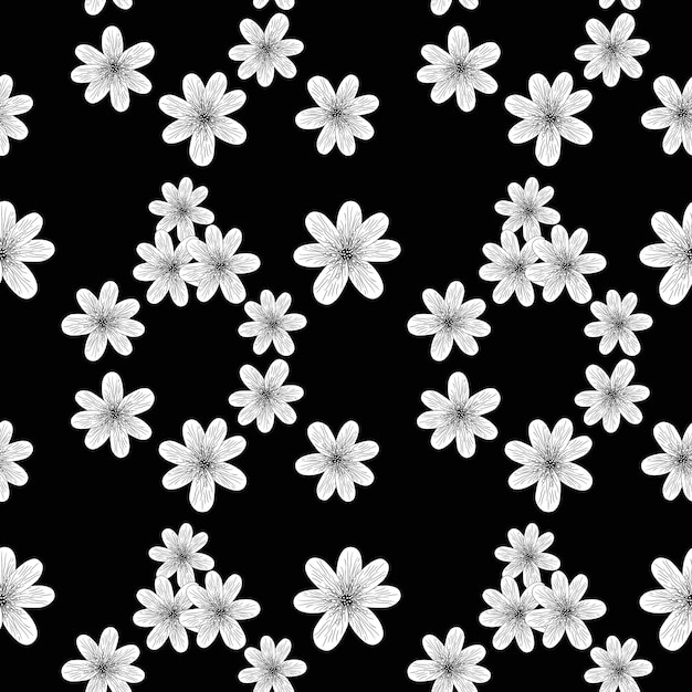 bloemontwerp voor sjaal en textiel afdruk naadloos patroon achtergrond vector