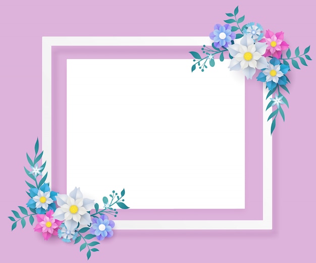 Bloempapier gesneden frame