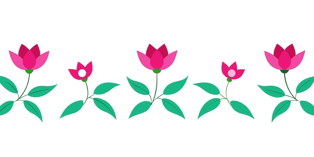 Bloempatroon Border Vector Illustratie