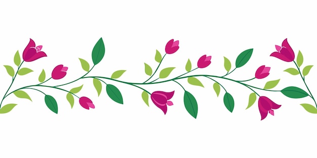 Bloempatroon Border Vector Illustratie