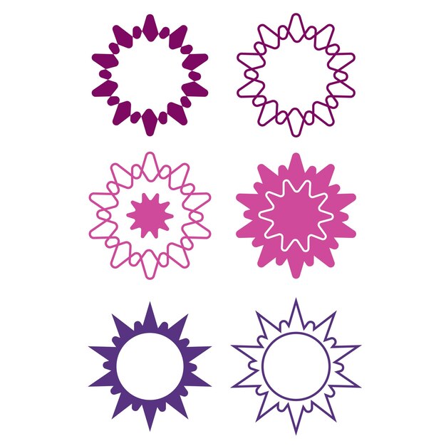 Vector bloemvormige geometrische patronen