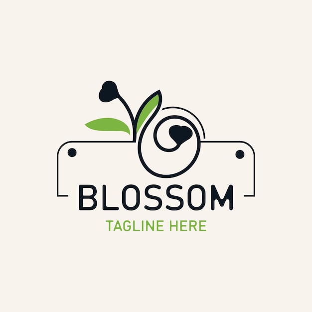 Bloesem bloem mooie blad en bloem vector kunst icoon grafische decoratie zakelijke bruiloft sjabloon