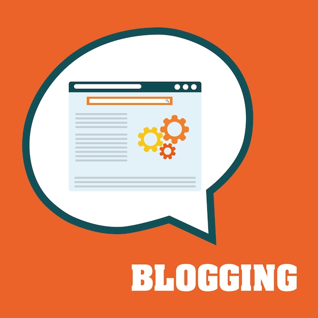 Vettore tema blog, blog e blogglers