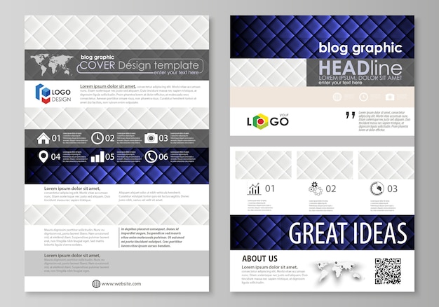 Vector blog graphic business templates