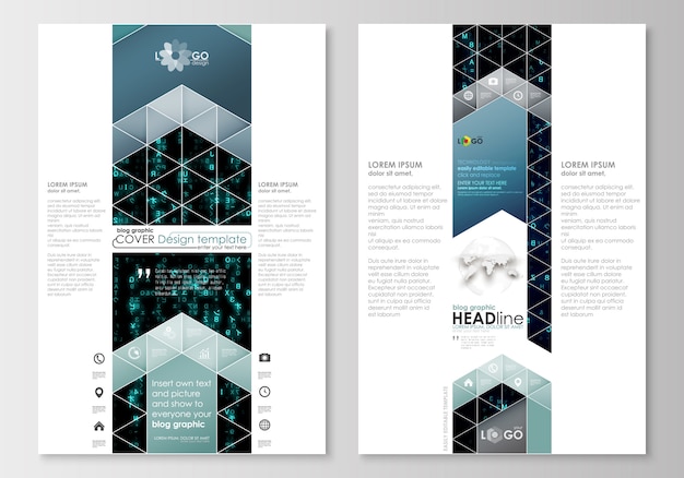 Vector blog graphic business templates.