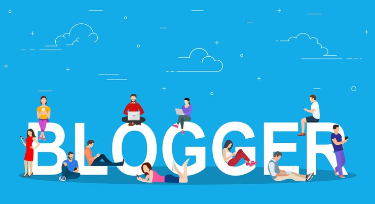 Vector blogging, blogger. freelance.
