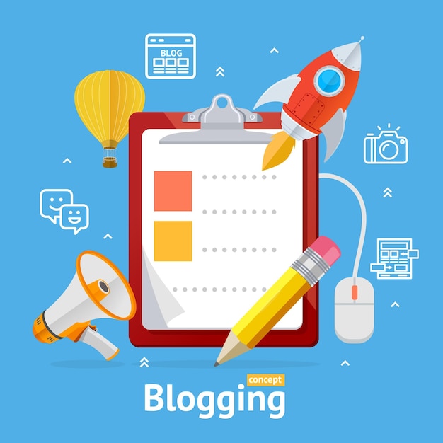Blogging Concept Vector