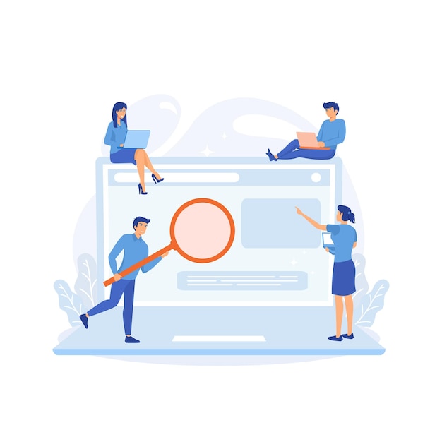 blogging and copywriting concept, content management for web page, banner, presentation, social media, flat vector modern illustration
