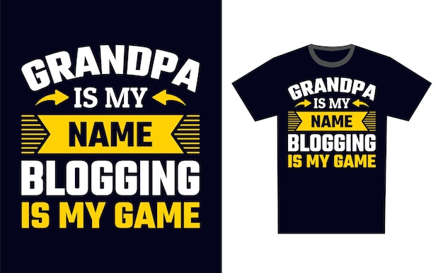 Blogging T-shirt ontwerp sjabloon vector