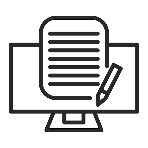 ブログのベクトルイラスト