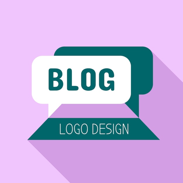 Bloglogo Platte illustratie van blogvectorlogo voor webontwerp