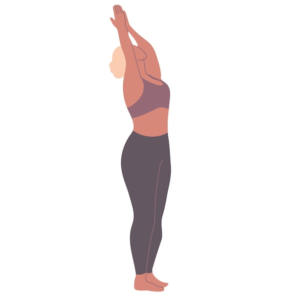 Blonde vrouw doet yoga vectorillustratie
