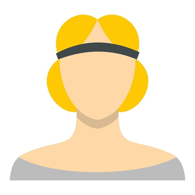 Blonde vrouw middeleeuws pictogram Vlakke afbeelding van vrouw vector pictogram voor webdesign