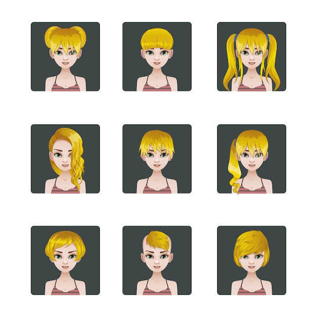 Blonde woman collection