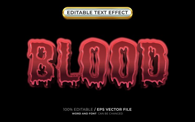 Tema di Halloween con effetto testo modificabile Blood 3D