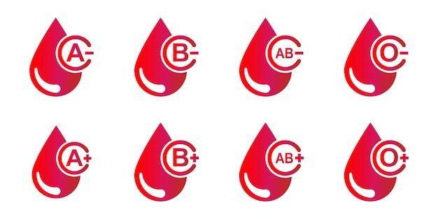 blood and blood type vector