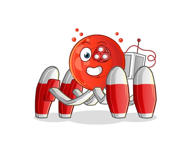 Vector blood cell future robot vector. cartoon character