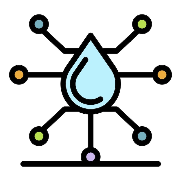 Blood diagnostics icon outline blood diagnostics vector icon color flat isolated