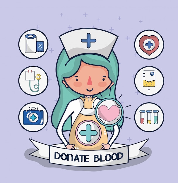 Fumetto di donazione di sangue