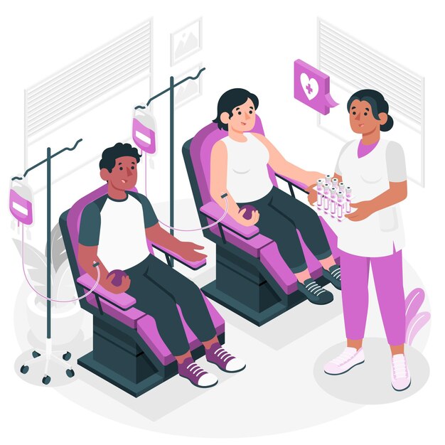 blood donation concept illustration