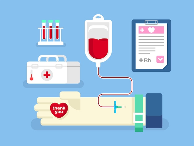 Blood donation concept