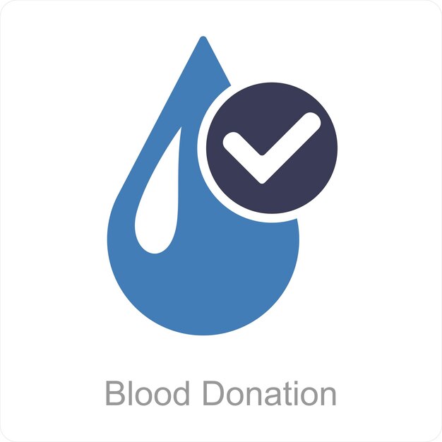 Blood Donation and donation icon concept