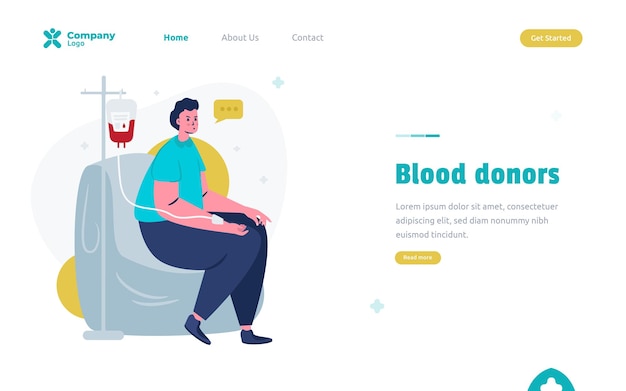 Blood donation flat design concept