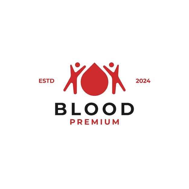 Vector blood donation for foundation or medical logo design illustration idea