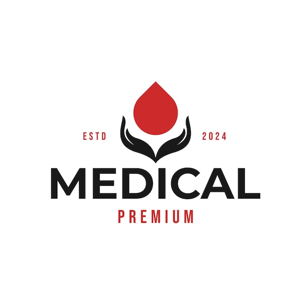 Vector blood donation for foundation or medical logo design illustration idea