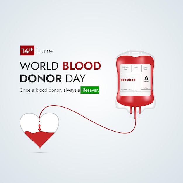 Blood donation illustration concept for Social Media Post