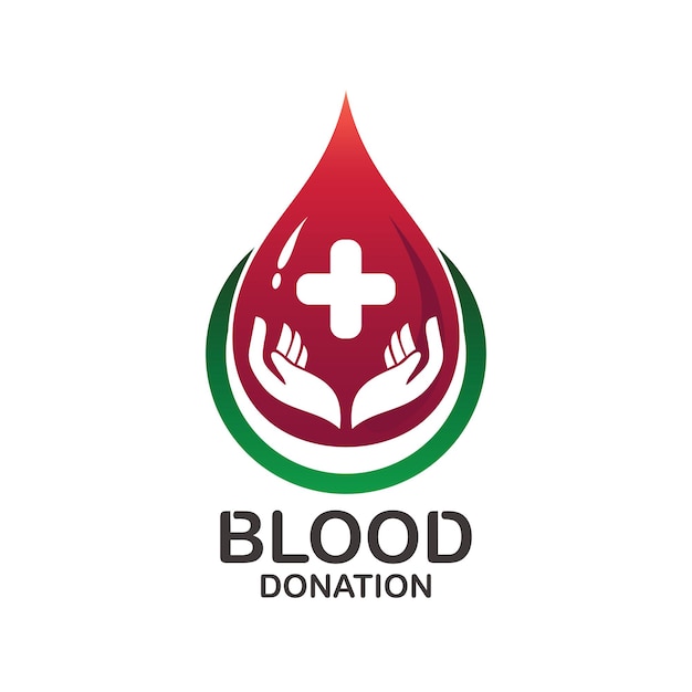 Blood donation logo vector