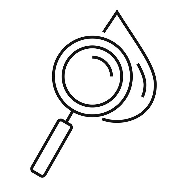 blood donation magnifier icon outline blood donation magnifier vector icon for web design isolated on white background