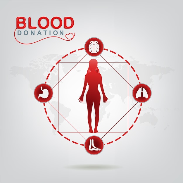 헌혈 벡터 개념-병원 다시 새로운 인생을 시작