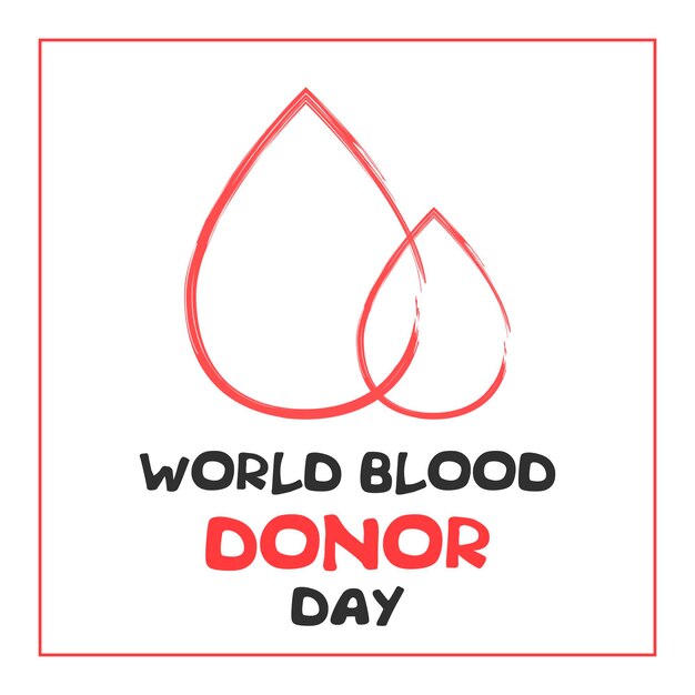 Blood donor day concept drops of blood vector illustration