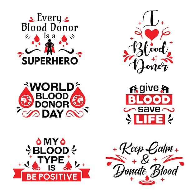 Vector blood donor day quotes