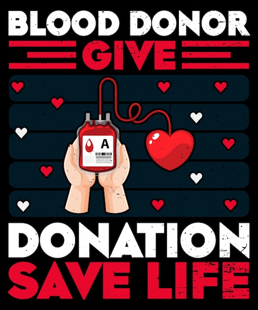 Vector blood donor give donation save life shirt