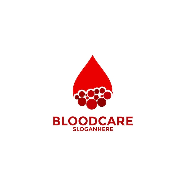 Vettore modello di progettazione del logo del donatore di sangue modello vettoriale del logo della goccia di sangue per la donazione di sangue