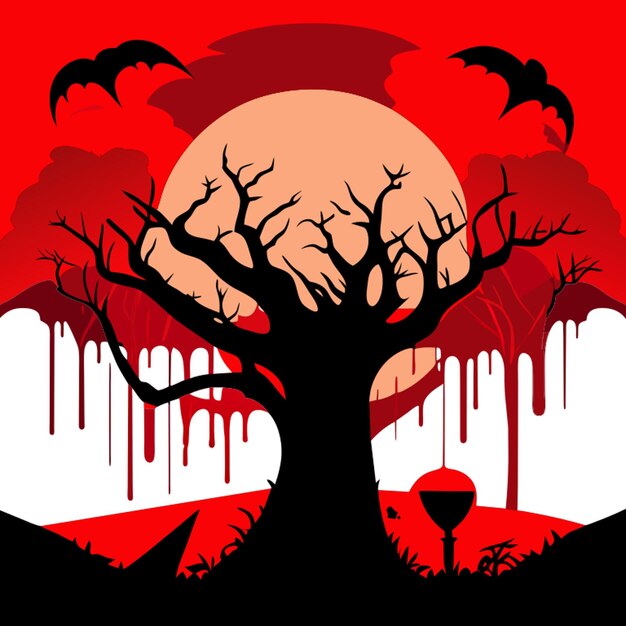 blood dripping halloween vector illustration