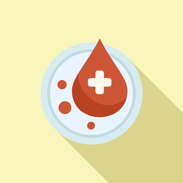 Vector blood drop icon flat vector shield system bacterium disease