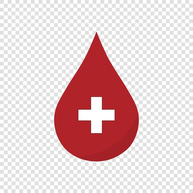 Blood drop icon isolated vector illustration