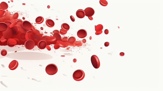 Vettore gocce di sangue su uno sfondo bianco
