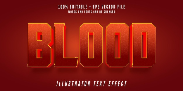 Blood editable text effect bloody style 3d font