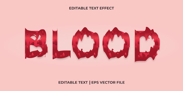 Blood editable text effect