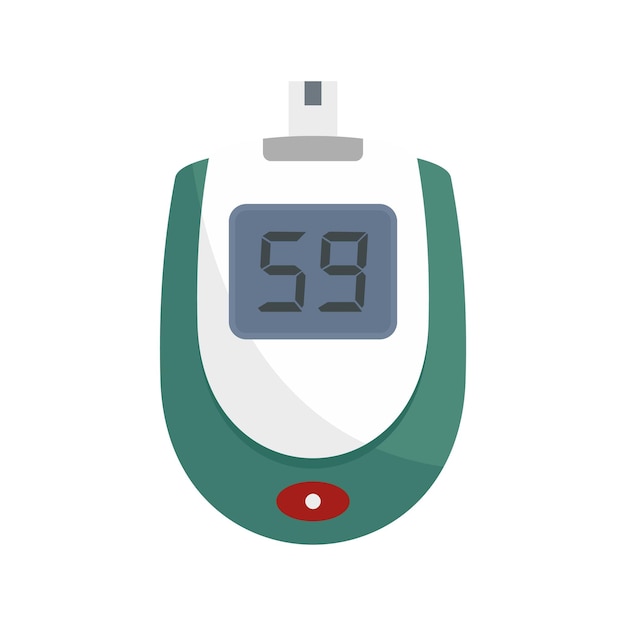 Blood glucose level icon Flat illustration of blood glucose level vector icon for web isolated on white