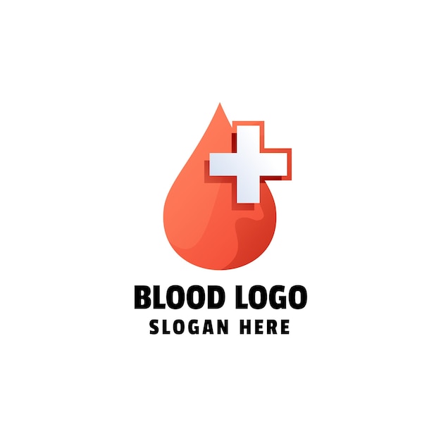 Blood gradient logo template