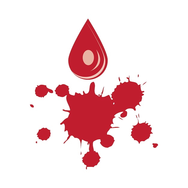 Modello di disegno vettoriale del logo dell'icona del sangue