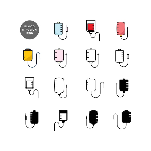 Blood Infus icoon vector ontwerp sjablonen eenvoudig en modern concept