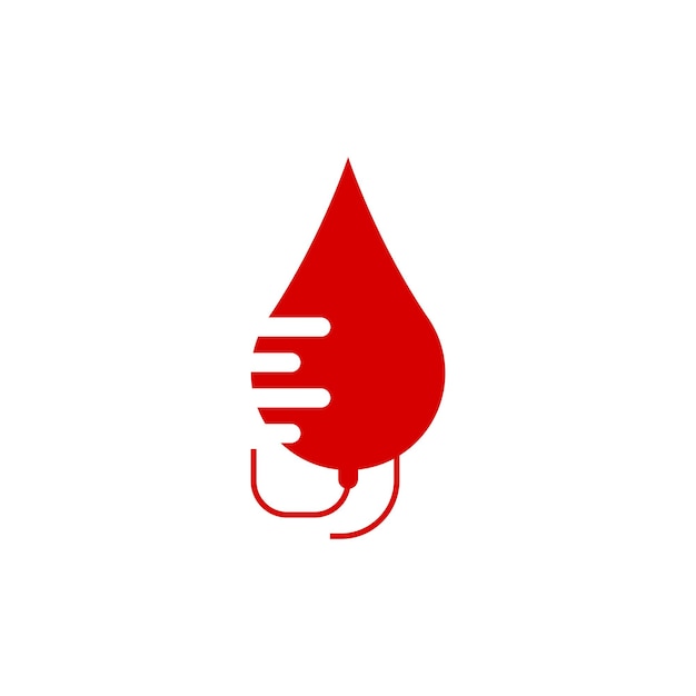血のロゴ アイコン デザイン ベクトル図