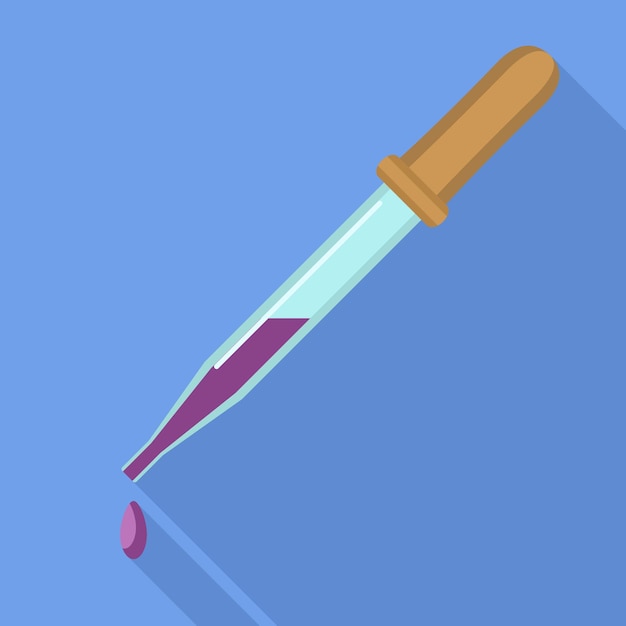 Blood pipette icon flat illustration of blood pipette vector icon for web design